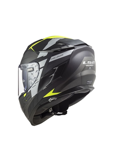 Ls2 Challenger Allert Mat Tıtanıum-neon Sarı Kask