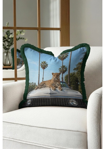 Safari Leopar Motifli Saçaklı Yastık Kılıfı - Palmiye Bohem Mavi Yeşil Püsküllü Kırlent Kılıfı Sessiz Kanyon Opal Safari Leopar Motifli Saçaklı Yastık Kılıfı - Palmiye Bohem Mavi Yeşil Püsküllü Kırlent Kılıfı Sessiz Kanyon Opal