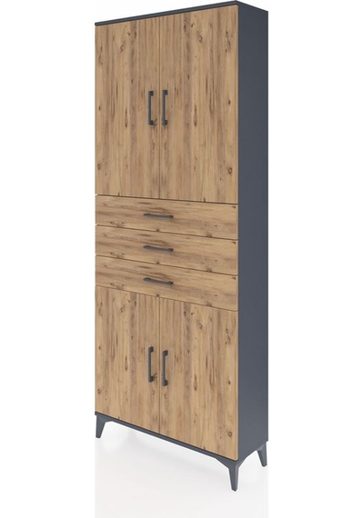 Arges Dolap 4 Raflı 3 Çekmeceli 4 Kapaklı 88x30x221 Antrasit-çam Antrasit Arges Dolap 4 Raflı 3 Çekmeceli 4 Kapaklı 88x30x221 Antrasit-çam Antrasit