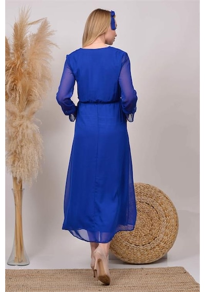 Dip Moda Kadın Beyaz Baby Shower Şifon Hamile Elbise Dphml003 Saks
