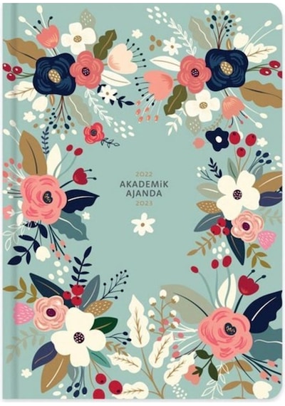 17x24 Ciltli Akademik Ajanda - Bahar 830252-99 Renkli
