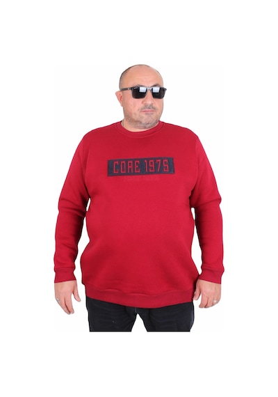 Moc Grande Mocgrande Erkek Büyük Beden Sıfır Yaka 3ip Sweat Core 1975 24209 Bordo Bordo