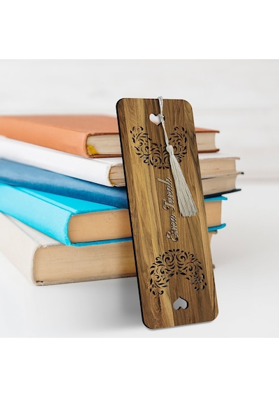 Kişiye Özel İsimli Ahşap Kitap Ayracı - Model 3