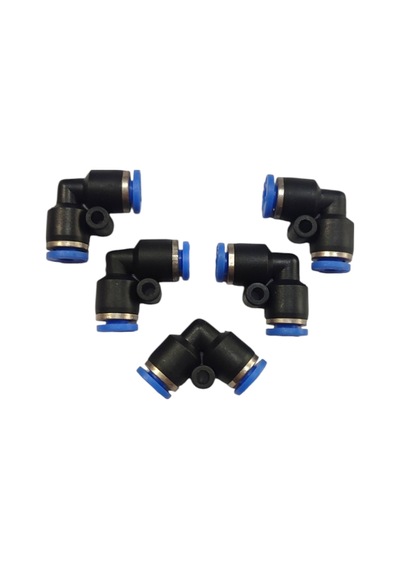 4mm Dirsek Hava Jakı - Pnömatik Jak - Hortum Jakı - Ekleme Jakı 5'li Set