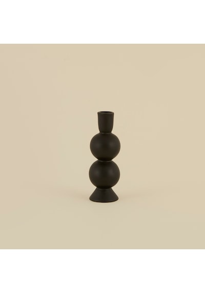 Karaca Home Enna Şamdan Siyah 6x6x17,5 Cm