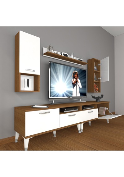 Decoraktiv Eko 5220da Mdf Silver Tv Ünitesi Tv Sehpası - Ceviz Beyaz Ahşap - Beyaz Decoraktiv Eko 5220da Mdf Silver Tv Ünitesi Tv Sehpası - Ceviz Beyaz Ahşap - Beyaz