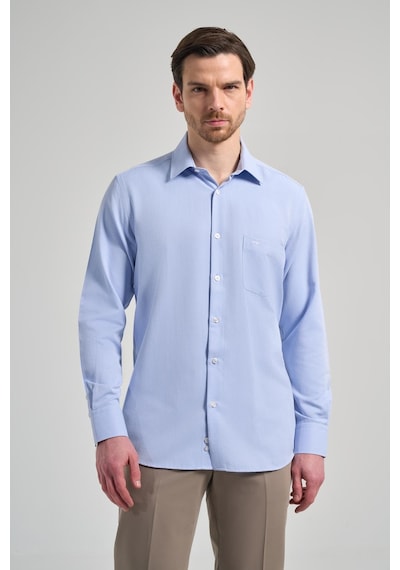 İmza Uzun Kol Desenli Armürlü Sert Yaka Cepli Pamuklu Classic Comfort Fit Gömlek 1004250171 Mavi İmza Uzun Kol Desenli Armürlü Sert Yaka Cepli Pamuklu Classic Comfort Fit Gömlek 1004250171 Mavi
