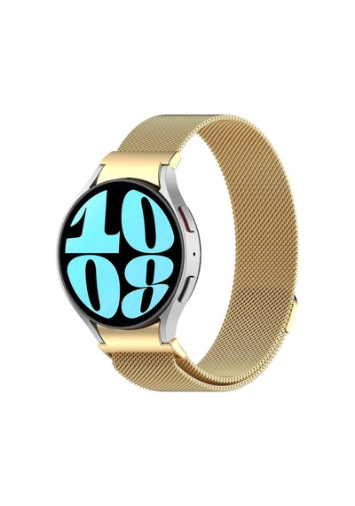 Galaxy Watch Uyumlu 6 40mm  Krd-01 Metal Kordon Pale Gold