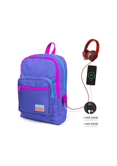 Lavanta Coral High Kids Usb'li 2'li Okul Çanta Seti Goset0223803