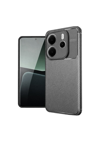Xiaomi Redmi Note 14 4g Uyumlu Kılıf Auto Focus Karbon Kapak - Gri