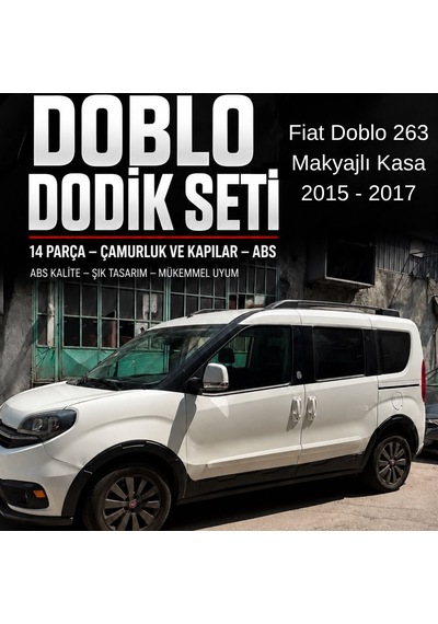 Fiat Doblo 263 Makyajlı Kasa 2015 2016 2017 Uyumlu 14 Parça Dodik Seti Çamurluk Ve Yan Kapı Koruma Çizik Hasar Engelleyici Araç Koruyucu