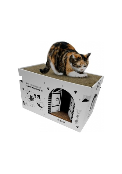 Karton Kedi Tırmalama Ve Dinlenme Evi