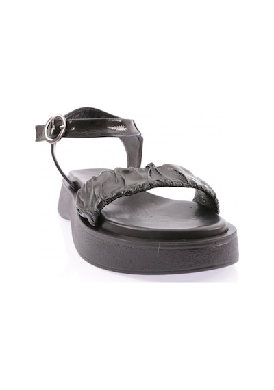 Dgn 4851-22y Kadin Büzgü Bantli Kalin Taban Sandalet 4851-2027-R1534 Siyah