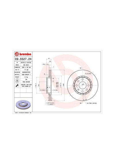 Ön Fren Aynası Astra F-vectra A-corsa B-ascona C-aveo-kalos 03 13 256x20x4dlxhavalı 569010-9318