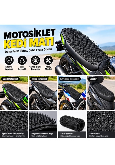 Arkado Motosiklet Sele Matı Siyah 10 Adet