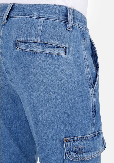 Colin's Colins Cargo Fit Orta Bel Düz Paça Kargo Cep Erkek İndigo Jean Pantolon Cl1068707 Q1.v1 Dn03256 Mavi