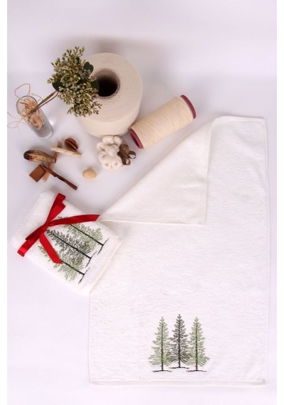 %100 Pamuk 50X70 2'Li El Havlusu (476576938)-Krem-50 X 70 Krem