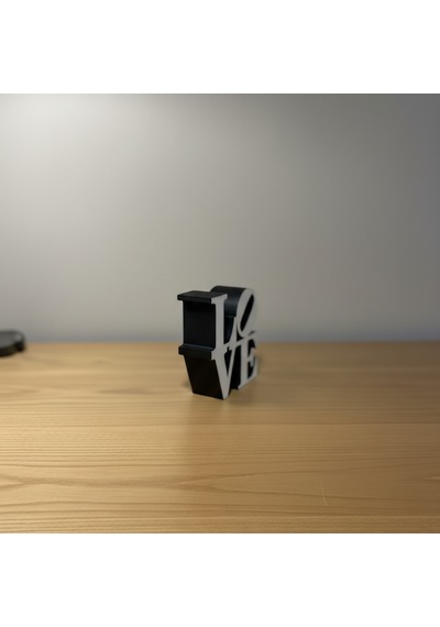 Modern "love" Tipografik Dekoratif Figür Minimalist Pla Masaüstü Aksesuarı Siyah Beyaz