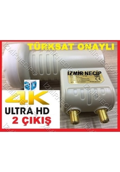 Full Hd 3D 4K Çanak Uydu 2Li Lnb 2 Li Twin Lnb