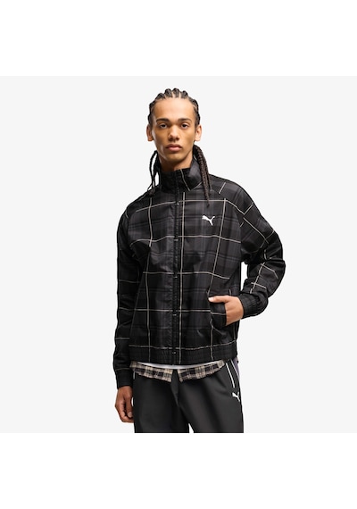 Puma T7 Relaxed Tartan Woven Erkek Siyah Ceket 636731 Çok Renkli