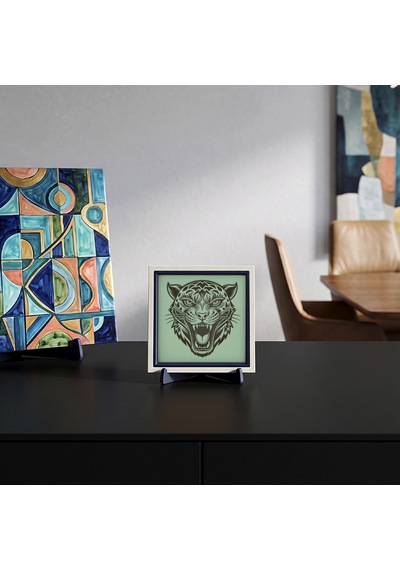Vahşi Yaşam Temalı Dekoratif Obje, Modern Dekorasyonunuz İçin Çarpıcı Parça 10x10 Cm