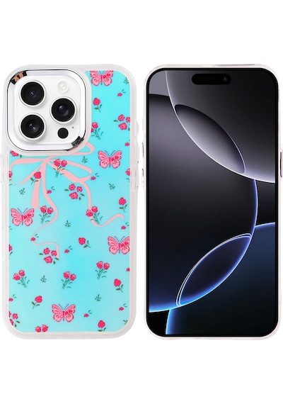 Apple Uyumlu iPhone 16 Pro Max Kılıf Airbag Tasarımlı Zore Hadra Kapak Kelebek