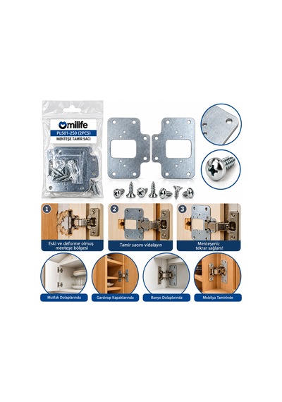 2pcs Menteşe Tamir Sacı