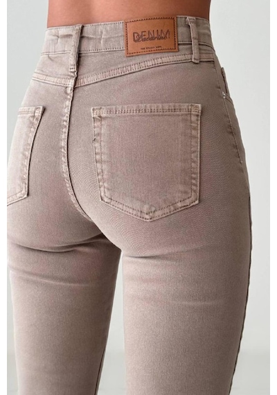 Lacarino 7357 Mia Kadın Jean Pantolon Vizon