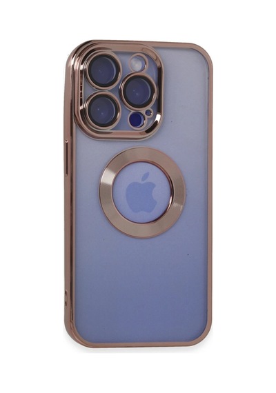 Apple İphone 15 Pro Max Kılıf Slot Silikon - Rose Gold 0.2M-Çok Renkli