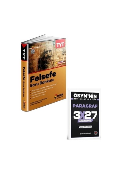2027 Aydın 2027 Tyt Felsefe Soru Bankası+ Evp Akademi Paragraf