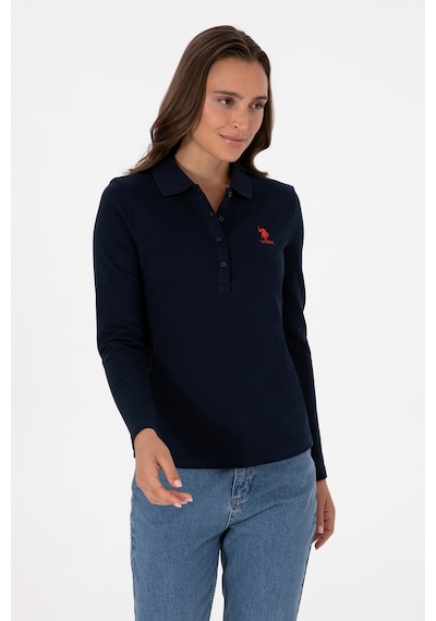 U.S. Polo Assn. Kadın Lacivert Basic Polo Yaka Sweatshırt 50307755-VR033 U.S. Polo Assn. Kadın Lacivert Basic Polo Yaka Sweatshırt 50307755-VR033