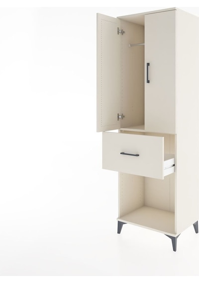 Hyperion Dolap Tek Raflı Tek Çekmeceli Tek Askılı 60x44x195 Aytaşı-aytaşı Aytası
