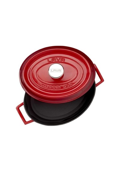 Oval Döküm 21x27 Cm Tencere Kırmızı Lvotc27k2r Çok Renkli