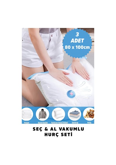3 Adet 80x100 Cm Seç&al Vakumlu Hurç-vakumlu Poset-yorgan Hurcu Seti Belirtilmemiş Lacivert Tr Diğer