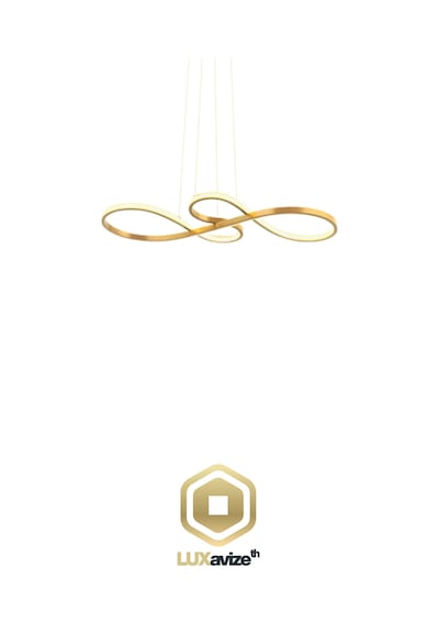 Zerafet Modern Gold Led Avize Yatak Odası - Hol - Salon Gold