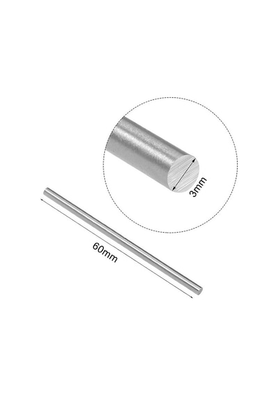 3Mm X 60Mm Metal Mil Çelik Çubuk Aks Oyuncak Rc Araba Robot