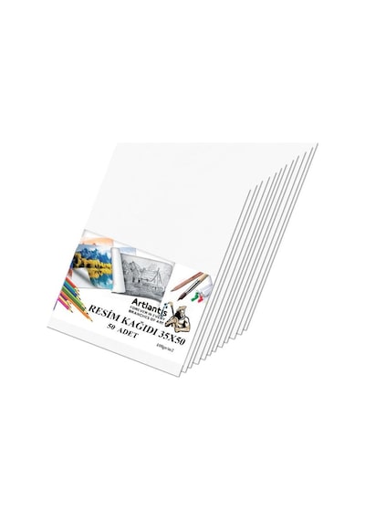 Resim Kağıdı 35x50 50 Li 100 gr 1 Paket 35*50 Resim Kartonu