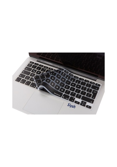 Apple Uyumlu MacBook Klavye Koruyucu Air Pro Uk-eu İngilizce Eski Usb'li Model 2008/2017 İle Siyah