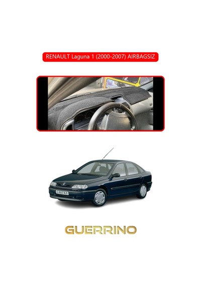 Renault Laguna 1 2000-2007 Aırbagsıztorpido Koruma Halısı Kırmızı Kenar