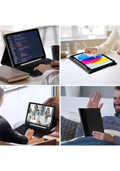 Xiaomi Redmi Pad 2 11inç 2025 Kılıf Kablosuz Klavyeli Case Mobax Türkçe Klavye Kapaklı Kılıf