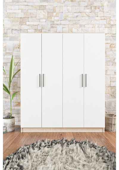 Ae-1059 Milano Beyaz Sonomo 4 Kapaklı Gardırop 11 Raflı 2 Askılık Ae-1059 Milano Beyaz Sonomo 4 Kapaklı Gardırop 11 Raflı 2 Askılık