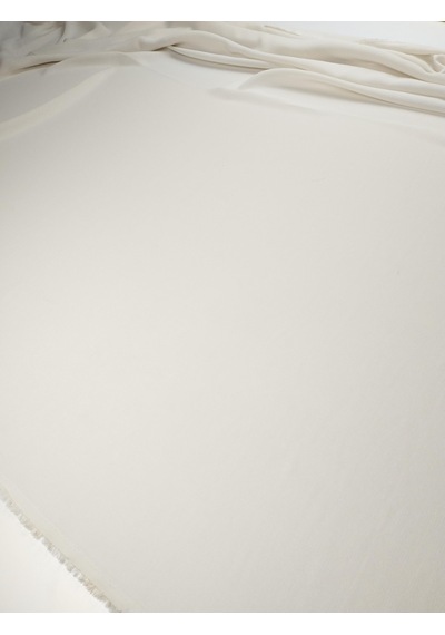 Krem Renkte Dökümlü Krep 145x315cm-10691 Krem