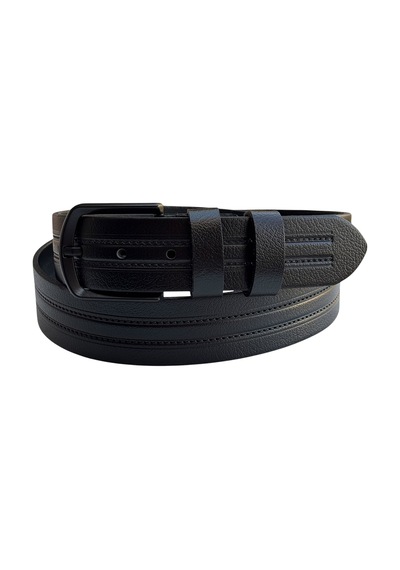 Süzer Deri 4 Cm. Spor Model Hakiki Deri Erkek Kemer Siyah