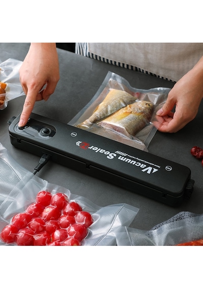 Vacuum Sealer Gıda Vakum Ve Mühürleme Makinesi 10 Plastik Poşet Hediyeli