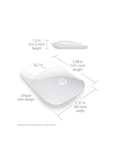 Z3700 White Wireless Mouse Euro