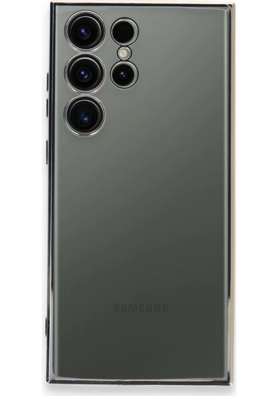 Samsung Galaxy  Uyumlu,  S24 Ultra Kılıf Razer Lensli Silikon - Gümüş