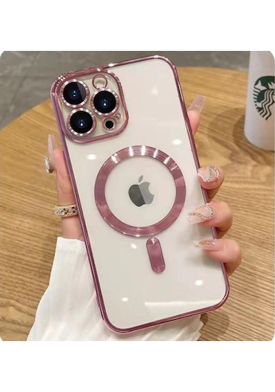Apple Uyumlu iPhone 13 Pro Kilif Kamera Korumali Magsafe Parlak Luxury 563535422