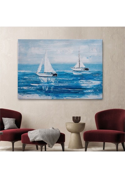 Es10 modagos067 Yaz Yelkenli Dekoratif Kanvas Duvar Tablosu-3711 (50 x 70)