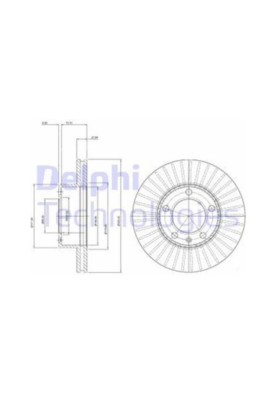 DELPHI BG9692 FREN DİSKİ ÖN MASTER II 98- / MOVANO A 98- / INTERS