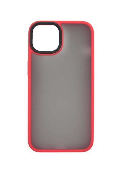 Apple iPhone Uyumlu 13 Mini Kılıf Kenarları Renkli Arkası Mat Kılıf Kırmızı